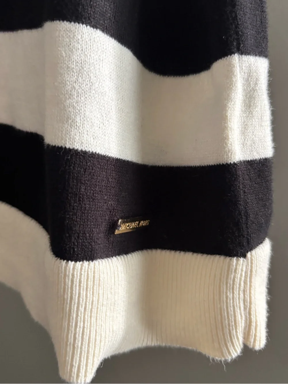 Michael Kors striped short sleeve sweater